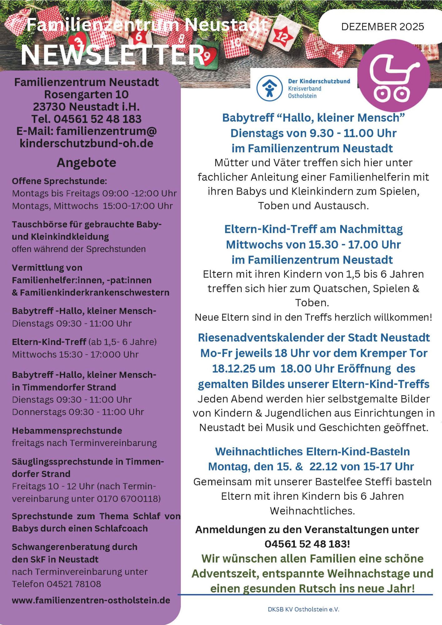 Familienzentrum Newsletter Dezember 2025